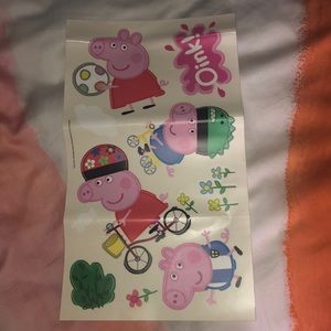 Peppa Pig character Wall Decal 1 sheet